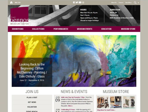 Dennos homepage in 2016